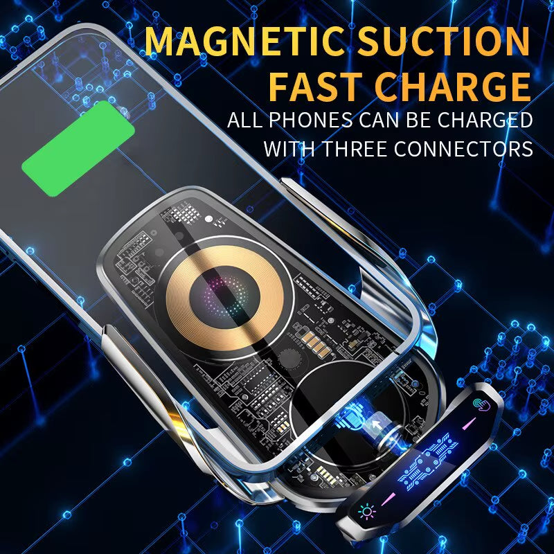 Car Wireless Charger Phone Holder Mount 15W Fast Charging Station for Iphone Samsung Xiaomi Auto Magnetic Wireless Car Chargers