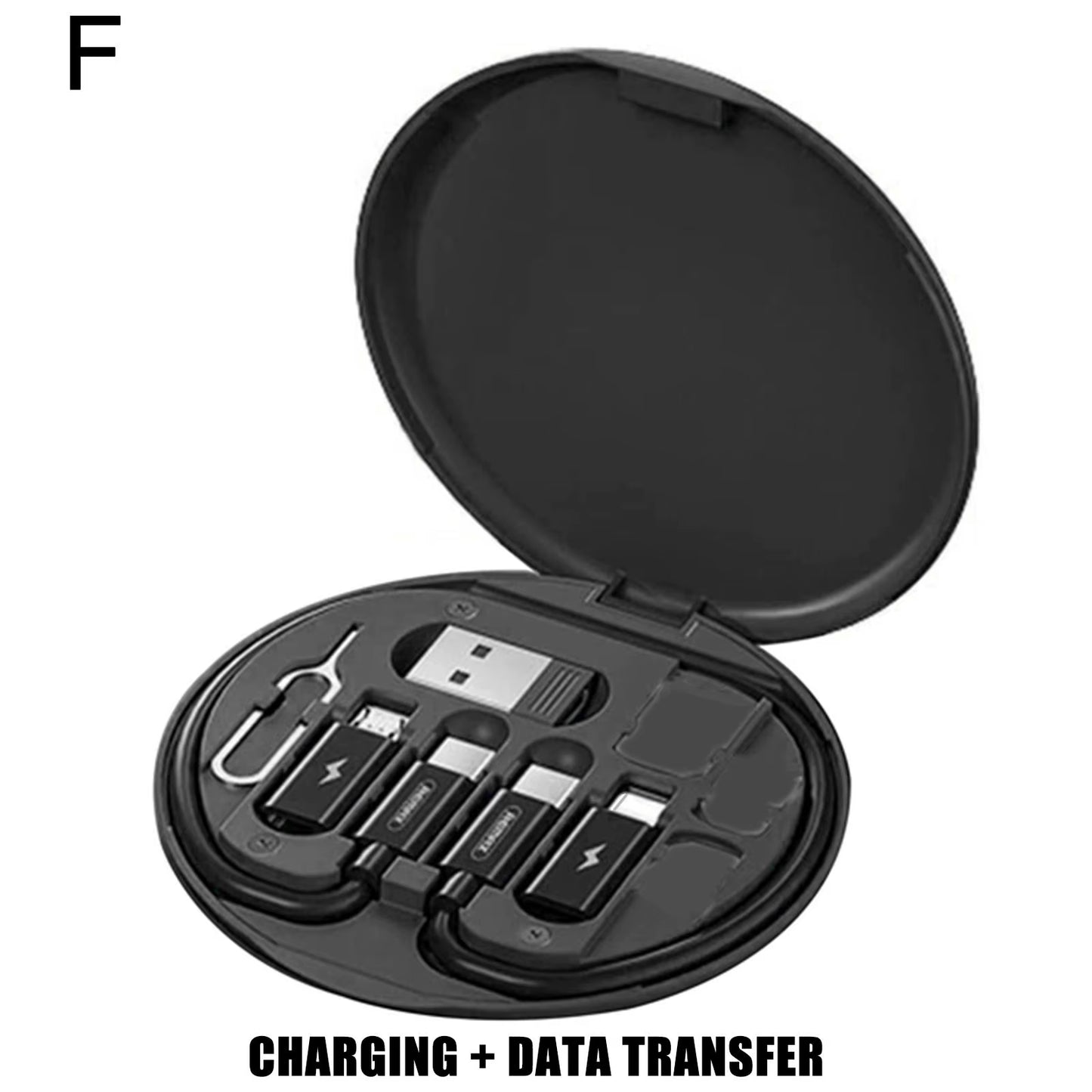 Multifunctional 60W Type C Data Cable Set Fast Charge for Iphone Chargers Storage Box Card Pin Travel Box Phone Holder