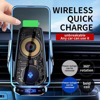 Car Wireless Charger Phone Holder Mount 15W Fast Charging Station for Iphone Samsung Xiaomi Auto Magnetic Wireless Car Chargers